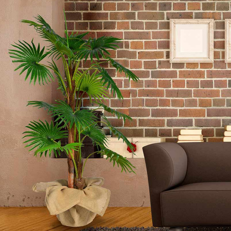 Bay Isle Home Artificial Indoor/Outdoor Décor Floor Palm Tree & Reviews